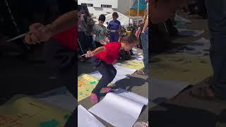 Children Try To Paint Amidst The Chaos  MUSLIM