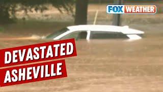 Catastrophic Flooding Mudslides Strike Asheville North Carolina