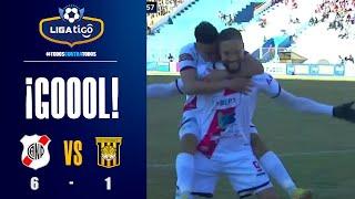 Gol de Nacional Potosí Centro de Maximiliano Núñez y cabezazo de Tommy Tobar para el sexto gol