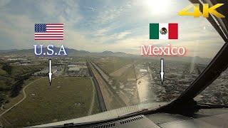 An Airport in the most transited border in the world. Tijuana Mexico.