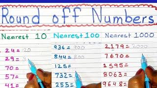 round off । rounding off Numbers । Round off Examples । 10 100 1000 Round off Number Worksheet