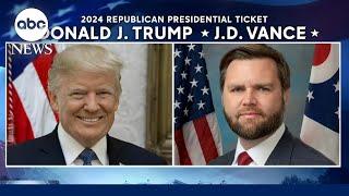 Donald Trump picks Sen. J.D. Vance as 2024 vice presidential running mate