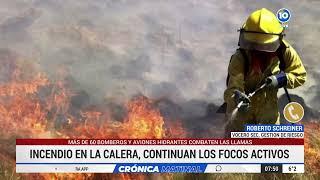 AHORA  INCENDIO EN LA CALERA CONTINÚAN LOS FOCOS ACTIVOS