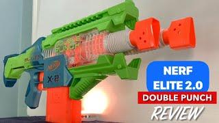 NERF Elite 2.0 DOUBLE PUNCH - Full Review - Firing Demo and FPS Test  FASTEST FIRING Nerf Blaster
