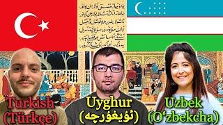 Can Uyghurs Turks and Uzbeks Understand Each Other?
