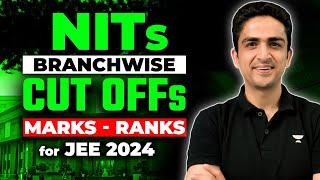 All NITs Cut-off Analysis  Branchwise Category wise Ranks & Marks  JEE 2024