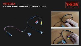4 Pin Reverse Camera Plug – Male to RCA