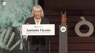Discurs dagraïment dAntònia Vicens en rebre el 54è Premi dHonor de les Lletres Catalanes