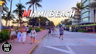 Walking Tour - Miami Beach  - South Beach - 4K HDR 60Fps