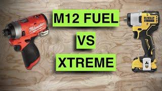 Dewalt 12v Xtreme Impact driver vs Milwaukee Fuel 12v head to head