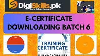 Digiskills dstp 2.0 batch 6  how to download e certificate LMS batch 6  Batch 6 certificate 