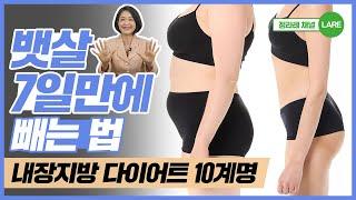 죽어도 안빠지는 뱃살 가장 빨리 빼는 법. 내장지방 다이어트 10계명 정라레