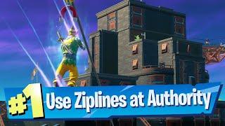 Use different Ziplines at The Authority Location - Fortnite Battle Royale