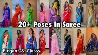 20+ Photo Poses In Saree  Poses For Girls  Santoshi Megharaj