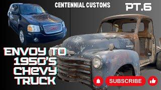 1950 CHEVY PICK ON ENVOY FRAME. MOCK UP DASH AND BOX Ep. 6