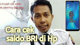 Cara cek saldo BRI di hp