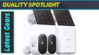 aosu SolarCam Pro System Best Solar Security Camera with 2K Color Night Vision & More