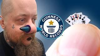 Worlds Biggest Nose Tunnel & Smallest Playing Cards  Records Weekly - Guinness World Records