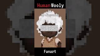 Human Wooly Fanart in 18 Seconds #wooly #pixelart #dontlisten #rpg #art #shorts #amandatheadventurer