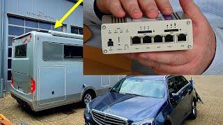 Teltonika RUTX50 5G-Router im Carthago-Camper mit Poynting-Antenne So kommt WiFi-5 in das Wohnmobil