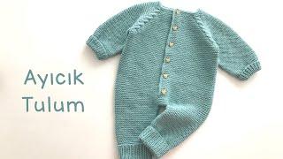 Ayıcık Tulum - 1  Bebek Uyku Tulumu  Yenidoğan Bebek Tulumu  Baby Jumpsuit Knitting Pattern