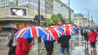 THE RAINY LONDON CITY STREETS ️ West End & Mayfair London Walking Tour - 4K HDR 60FPS