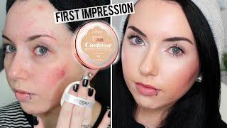 NEW LOREAL TRUE MATCH LUMI CUSHION FOUNDATION {First Impression Review & Demo}