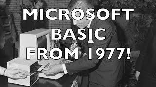 Microsoft BASIC from 1977 on my 6502 computer