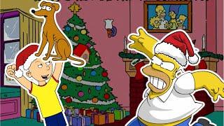Caillou Vs The Simpsons Dog Santas Little Helper