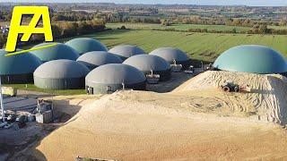 Mega XXL BGA mit riesen Silage Haufen bei uns die größte Biogasanlage mit DJI Drohne gefilmt