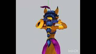 MMD Butt Dance Moving Hips Scene Sly Cooper Carmelita Fox Belly Dancer