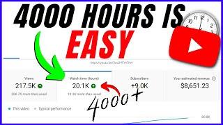 How To Get 4000 Hours Watch Time On YouTube REALLY FAST 5 EASY TIPS