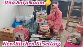 New kitchen ka itna Sara kaam  Sab ko akely set Kiya  Alishba Amir daily vlog