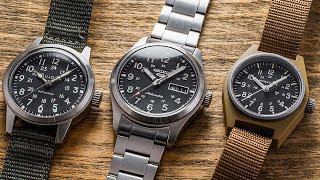 Entry-Level Field Watches Comparison - Bulova VWI Hack Seiko SRPG27 & Marathon GPM