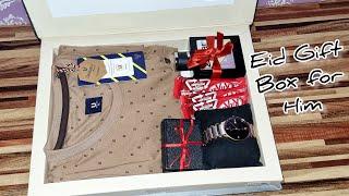 Eid Gift Box for him️ Eidi Box For Husband Shirt Hamper tutorial How to Make Eid Box at home