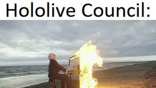 Hololive Council Hikaru Nara burning piano