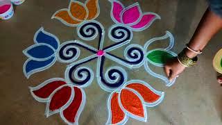 Chithirai madhamkolangal 3*2 simplelotusrangolitrendingrangolibeautifulrangoli@kanishcreatives