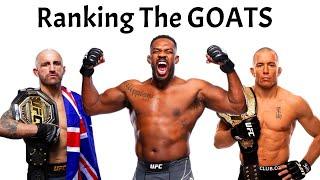 The Ultimate MMA GOAT LIST Re-Ranking The Top 15 Best Fighters In History