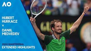 Hubert Hurkacz v Daniil Medvedev Extended Highlights  Australian Open 2024 Quarterfinal