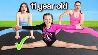 11 YR OLD GYMNAST vs FAMILY Gymnastics Challenge  Family Fizz