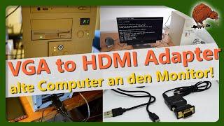 Alte Computer mit VGA an HDMI anschließen - VGA to HDMI Adapter