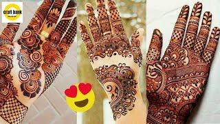 Beautiful and stylish mehndi designsFancy full front hand mehndi designsCRAFT BANK