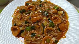 Resep jamur Enoki Sosis Pedas Manis