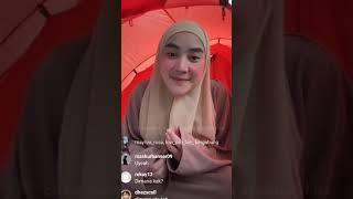 Gadis jilbab live IG di tenda sambil pamer itunya