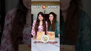 Best vs. Worst Rated White Sauce Pasta challenge *GONE WRONG* #foodchallenge #thakursisters #shorts