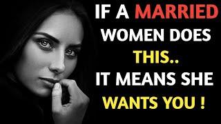 THESE 4 SIGNS TELLS YOU A MARRIED WOMAN WANTS YOU.  FACTS PSYCHOLOGY
