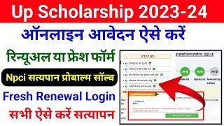 Scholarship Me Npci Satyapan Kaise Karen  Npci Verification Kaise Kare Up Scholarship