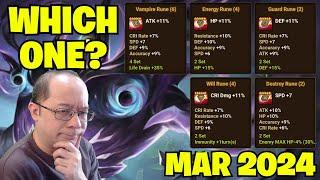 Half-Hearted RUNES Choices - Dimension Hole Rewards March 2024 Summoners War