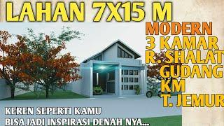 desain rumah minimalis 7x15 rumah 1 lantai rumah 7x15 3 kamar tidur