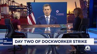 Transportation Sec. Buttigieg on the East Coast port worker strike